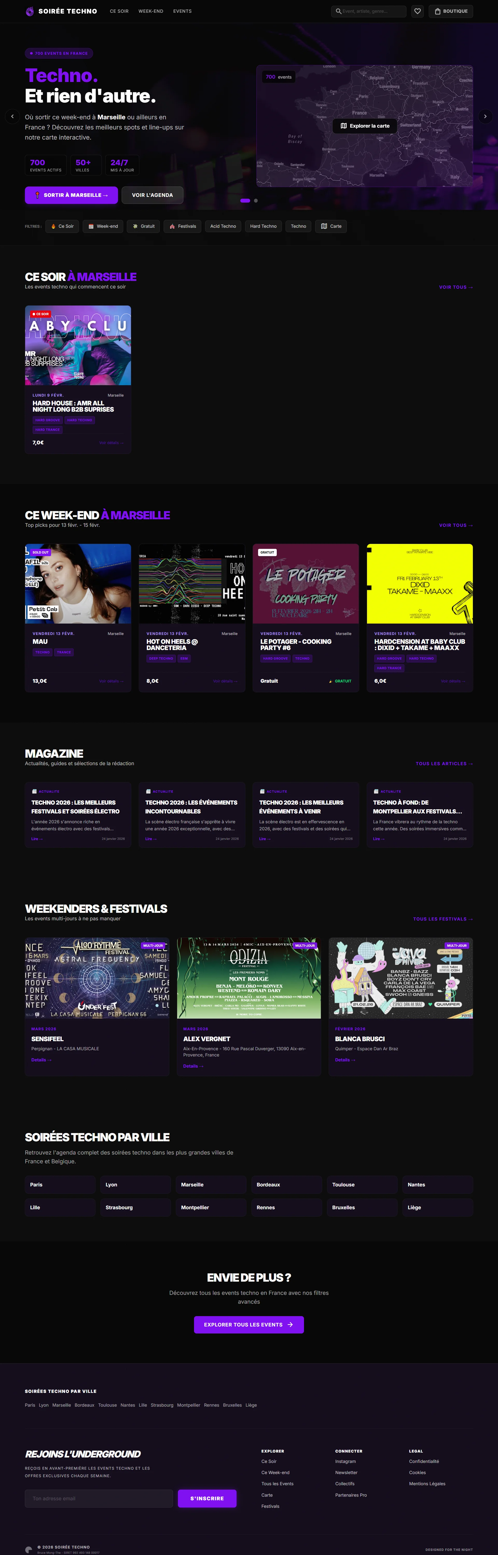 Soiree Techno - Page d'accueil